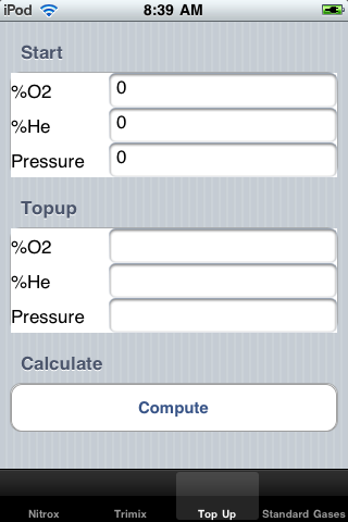 Mix Blender Settings Screen