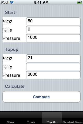 Mix Blender Settings Screen